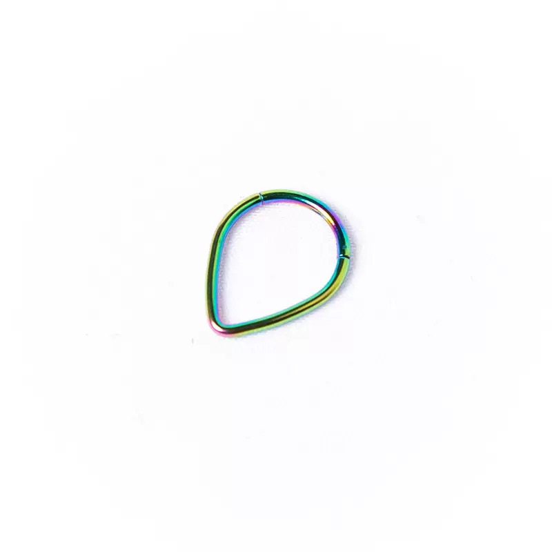 Piercing accessories, universal teardrop nose ring for the nasal septum, earring, stylish nose ring, stainless steel lip ring, closed ring