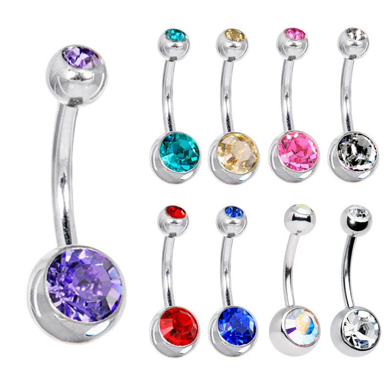 316L stainless steel standard belly ring, a kind of body piercing jewelry.