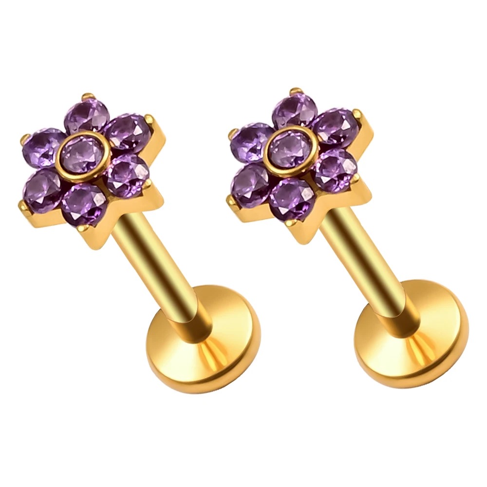 F136 Flower shape body piercing jewelry