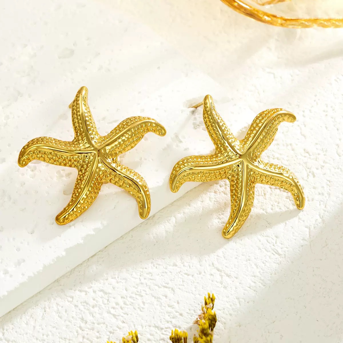 Starfish-shaped Stainless Steel Earrings