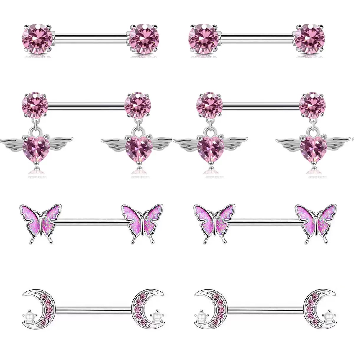 Pink nipple rings are not just a kind of body jewelry, but also a symbol of the integration of fashion and individuality