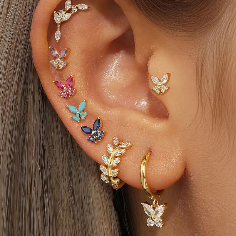 F316(G23) Titanium Alloy Versatile Fashion Earrings Titanium Piercing Jewelry