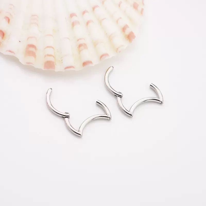 316L stainless steel piercing nose ring interface ring, simple lip ring, closed ring, personalized and trendy piercing earring and nose ring