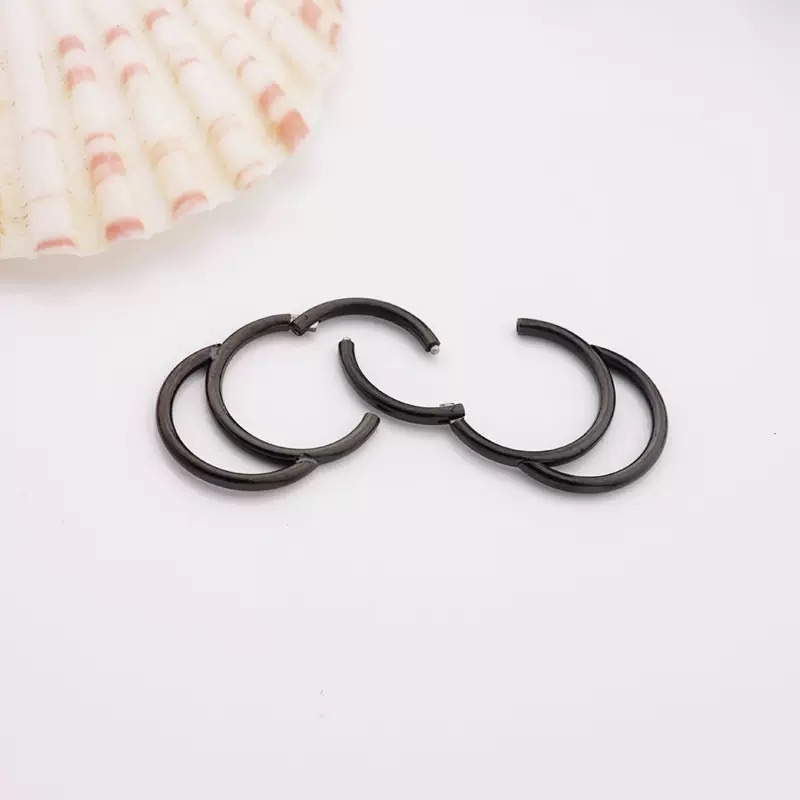 316L stainless steel seamless closed nose ring, BCR titanium steel earring, lip ring, piercing open ring