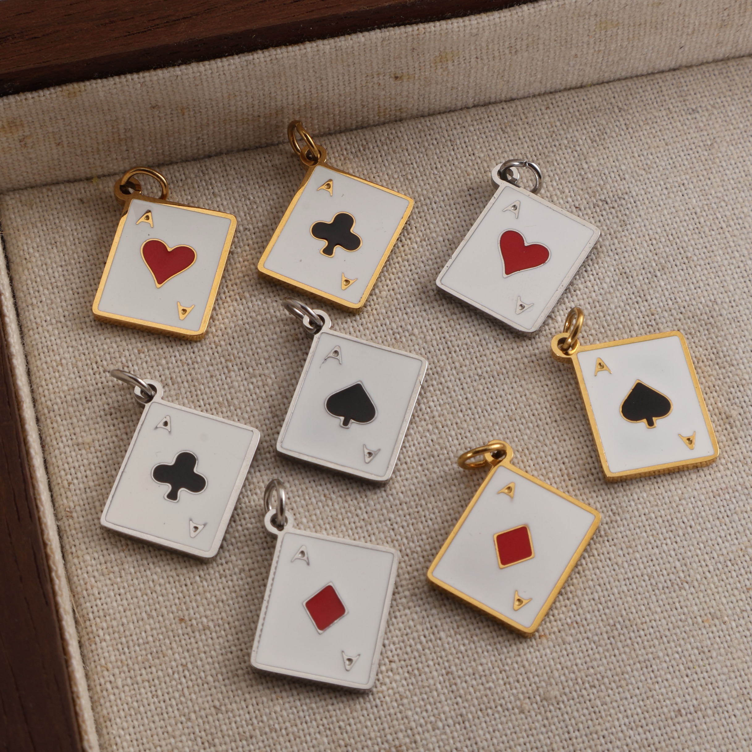 Playing card pendants