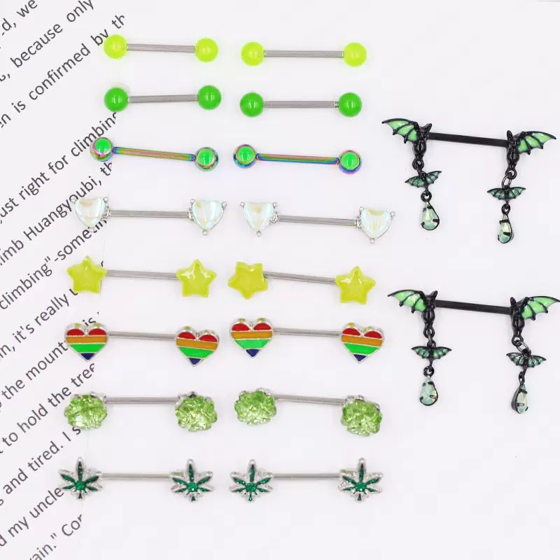 Custom enamel nipple rings