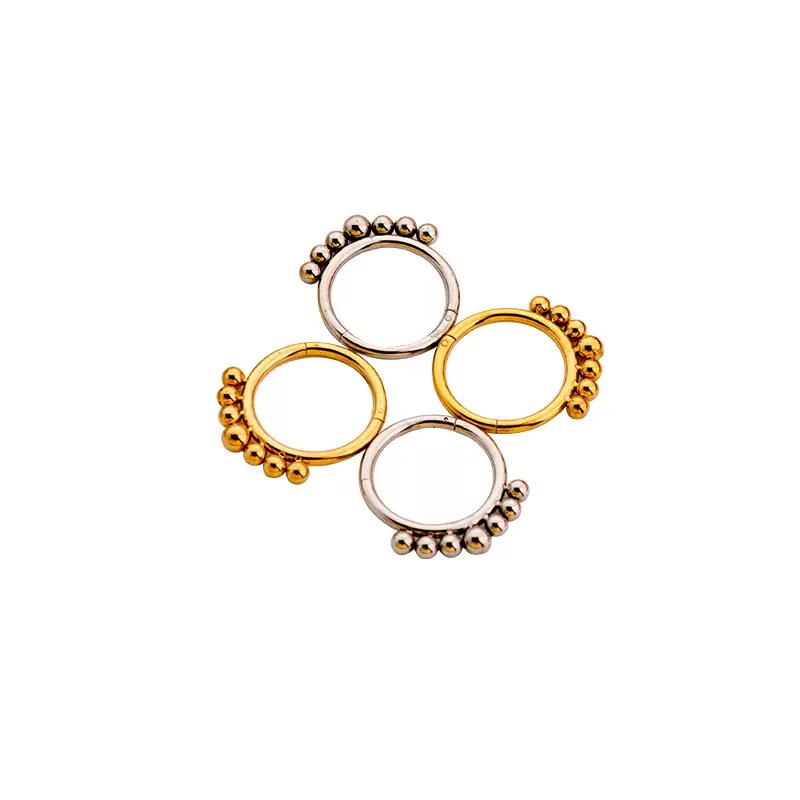 Seamless closed ring, 316L stainless steel nose ring, human body piercing accessory, earring