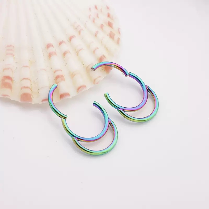 316L stainless steel seamless closed nose ring, BCR titanium steel earring, lip ring, piercing open ring