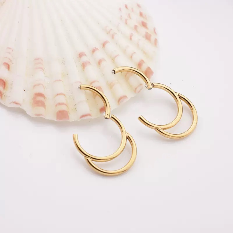 316L stainless steel seamless closed nose ring, BCR titanium steel earring, lip ring, piercing open ring