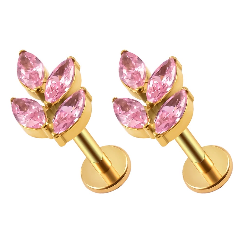 Flower shape body piercing jewelry