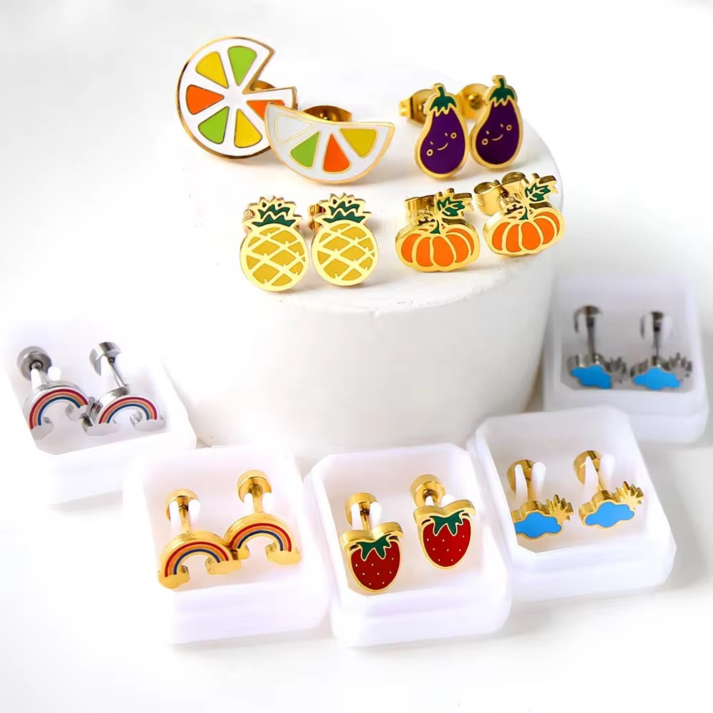 sweet cartoon style children earring