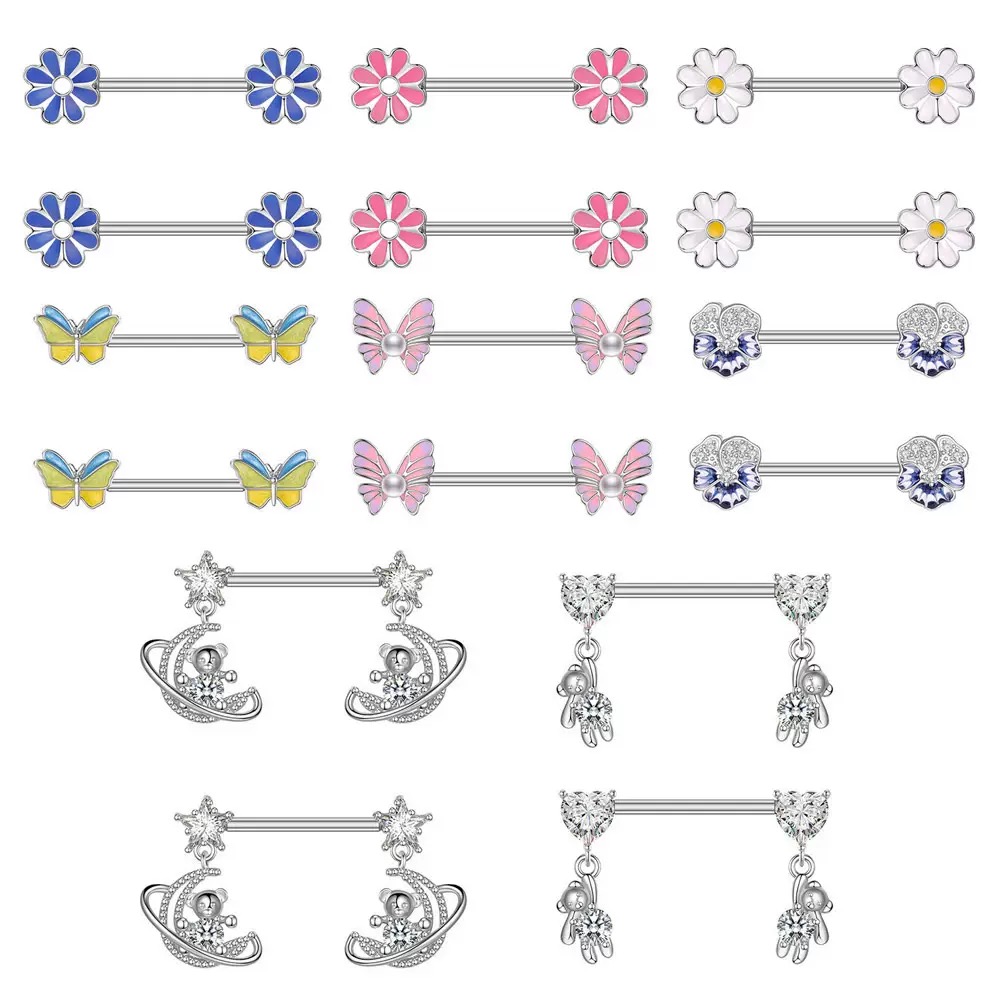Custom enamel nipple rings