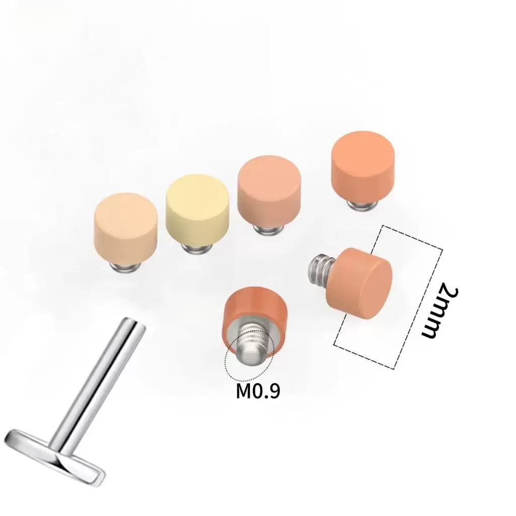 F136 Titanium Skin-Colored Invisible Flat Back Stud Earring